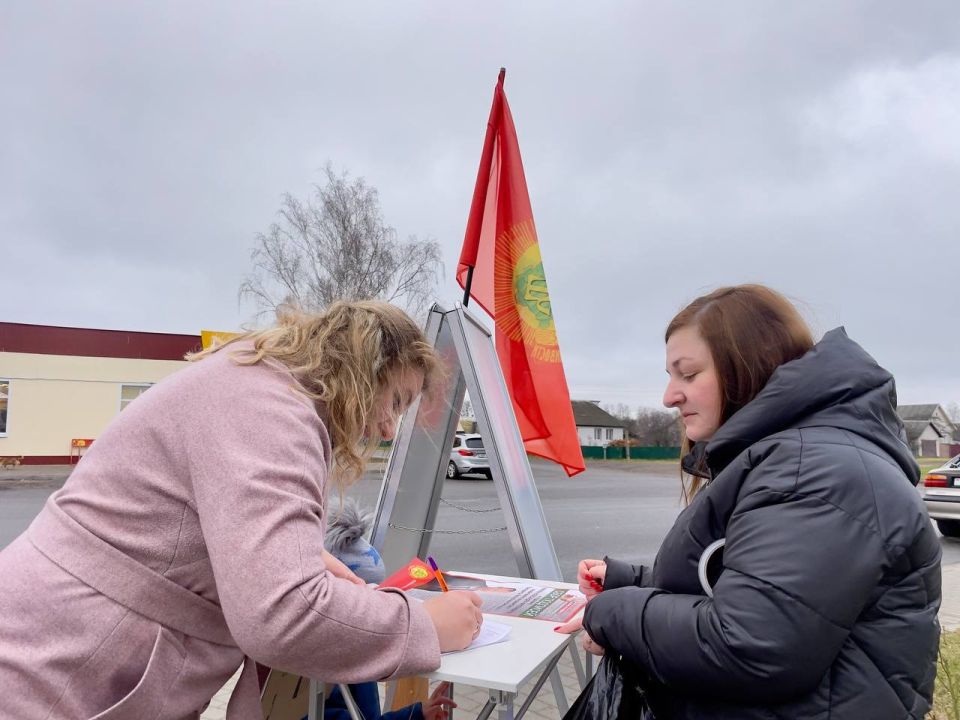 Фотофакт. Белыничане продолжают учавствовать в электоральной кампании